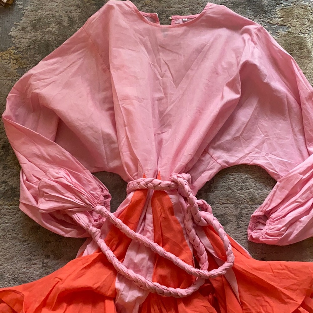 Pink mini dress